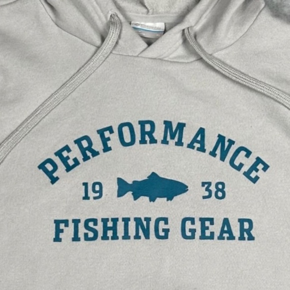 Columbia PFG Hoodie Men XL Gray Pullover‎ Sweatshirt Performance Fishing Gear - Picture 3 of 10
